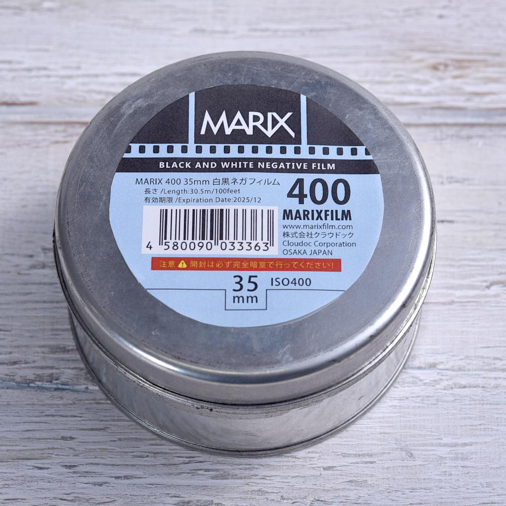 MARIX マリックス 長巻100フィート缶入 白黒ネガフィルム ISO400